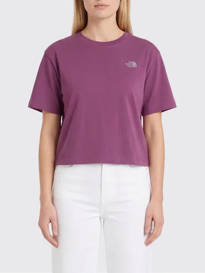 The North Face Cotton T-shirt With Logo In Purple