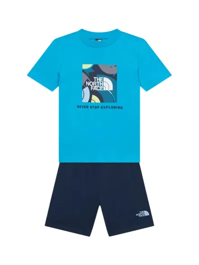 The North Face Kid Box Nse Play Reg Short Set Tnf White/tnf Black In Multi