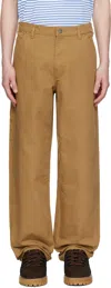 The North Face Tan Cedar Canvas Work Trousers In Utility Brown 173