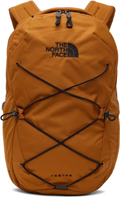 The North Face Tan Jester Backpack In Leather Brwn/blk Ara