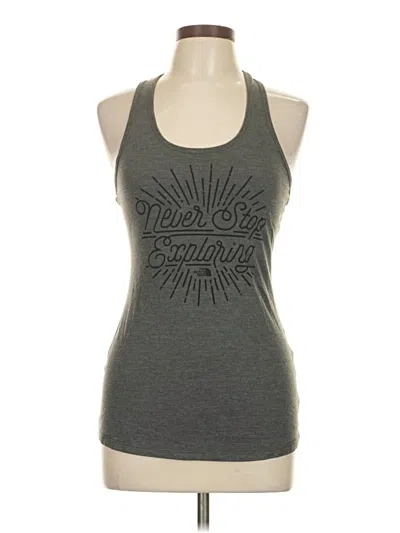 Pre-owned The North Face Tank Top Gray Halter Neckline Tops