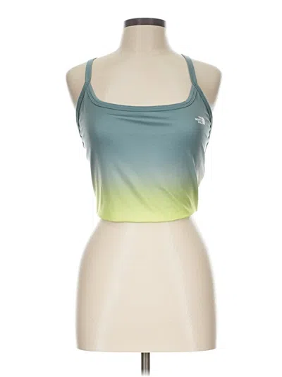 Pre-owned The North Face Tank Top Green Halter Neckline Tops