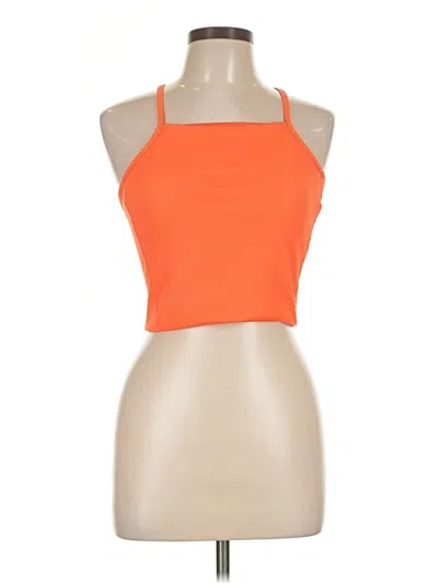 Pre-owned The North Face Tank Top Orange Halter Neckline Tops