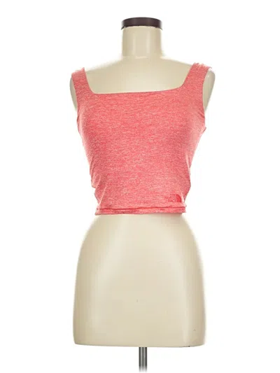 Pre-owned The North Face Tank Top Red Strapless Neckline Tops