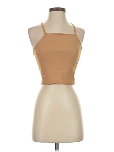 Pre-owned The North Face Tank Top Tan Halter Neckline Tops In Brown