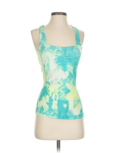 Pre-owned The North Face Tank Top Teal Halter Neckline Tops In Blue