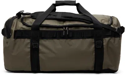 The North Face Taupe Base Camp Large Duffle Bag In Taupe Green/blk 4wc
