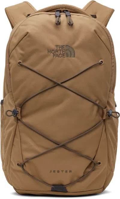 The North Face Taupe Jester Backpack In 5k2 Latte/smokey Bro