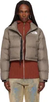 The North Face Taupe Nuptse Short Jacket