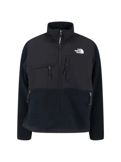 The North Face Teddy Fabric Zip Jacket With High Collar And Contrasting Details In Black