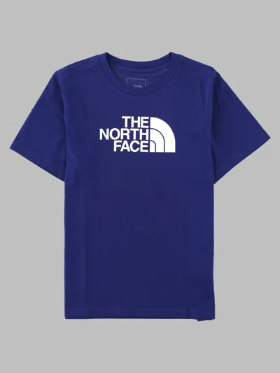 The North Face Teen Evolution Halfdome Ss Tee In Blue