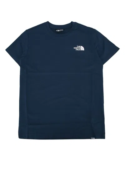 The North Face Teen Simple Dome Regular Ss Tee In Blue