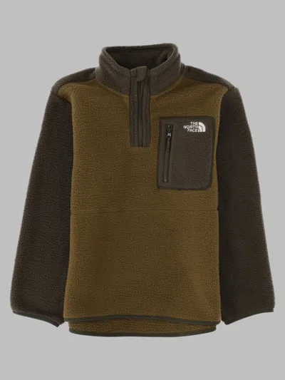 The North Face Teen Yumiori 1/4 Zip Mini Sweatshirt In Beige