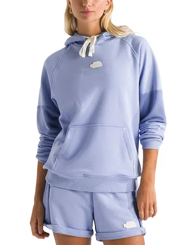 The North Face Terry Relaxed Pullover Hoodie In Purple Mint