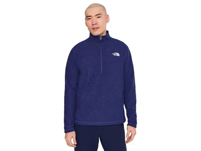 The North Face Textured Cap Rock 1/4 Zip Men's Jacket Bold Blue Heather: Lg, Polyester