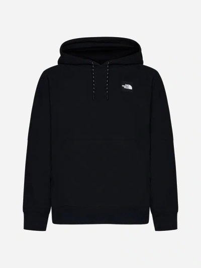 The North Face Rubberised-logo Cotton Hoodie In Black