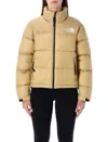 The North Face 1996 Retro Nuptse Khaki Stone Down Jacket In Gold