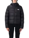 The North Face Down Hoodie With Quilted Design And Hood In Black