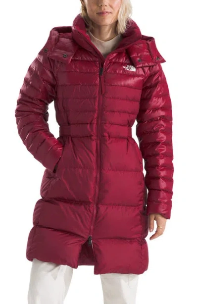 The North Face The Ruby Water Repellent 600 Fill Power Down Parka In Beetroot