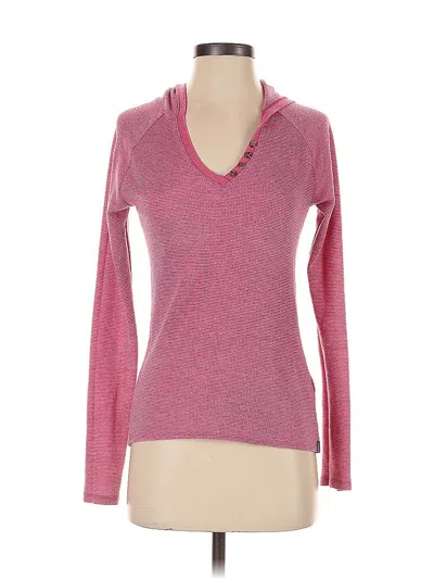 Pre-owned The North Face Thermal Top Pink Open Neckline Tops