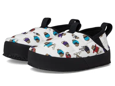 The North Face Thermoball Eco Traction Mule Ii (toddler/little Kid/big Kid) Kids Shoes Nuptse Bears Print Multi/tnf In White