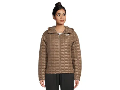 The North Face Thermoball Hooded Jacket In Brown