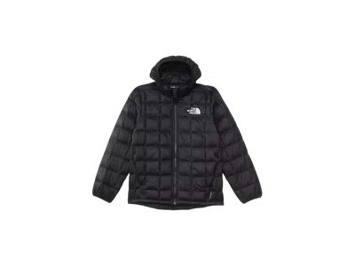 The North Face Thermoball Hooded Jacket (little Kid/big Kid) Boy's Coat Tnf Black: Xs (6 Little Kid), Polyester
