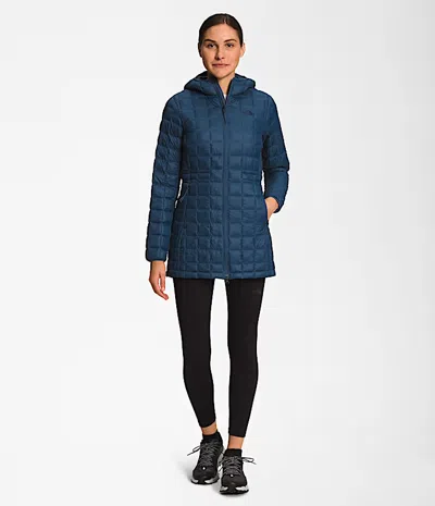 The North Face Thermoball Jacket Women's Blue Quilted Hooded Parka Erk1812