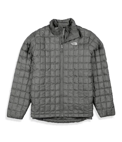 The North Face Thermoball Puffer Jacket Women's Gray Insulated Full Zip App2858