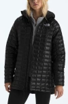The North Face Thermoball Quilted Hooded Parka In Black