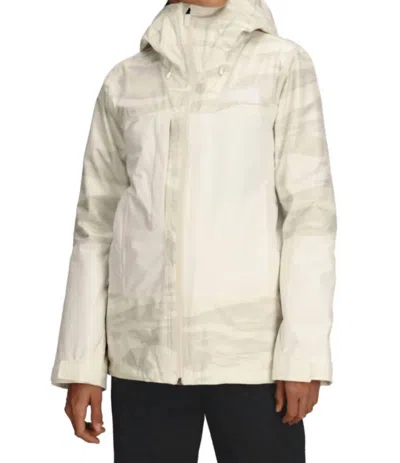 The North Face Thermoball Snow Triclimate Jacket In White Dune Edge In Neutral