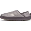 The North Face Gray Thermoball Traction V Mules In Moonstone Grey/lunar Stone