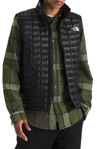 The North Face Thermoball Windproof Water Repellent Packable Quilted Vest In Green