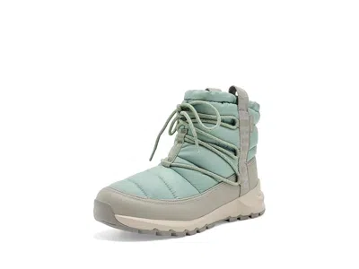 The North Face Thermoballtm Lace-up Wp Women's Cold Weather Boots Slate Moss/stone Slab: 5 B - Medium, Synthetic In Green