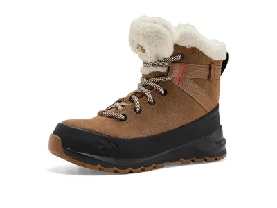 The North Face Thermoballtm Leather Lace-up Wp Women's Cold Weather Boots Timber Tan/tnf Black: 7 B - Medium In Brown