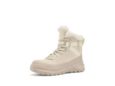 The North Face Thermoballtm Leather Lace-up Wp Women's Cold Weather Boots White Dune/timeless Taupe: 5 B - Medium,  In Neutral
