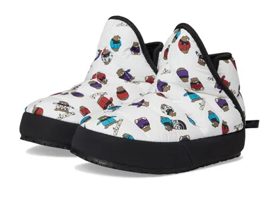 The North Face Thermoballtm Traction Bootie (toddler/little Kid/big Kid) Kid's Shoes Nuptse Bears Print Multi/tnf B In White