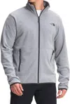 The North Face Tka Glacier Full Zip Jacket In Mid Grey In Gray