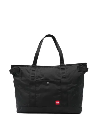The North Face "tnf Box Logo" Nylon Large Tote Bag In Black