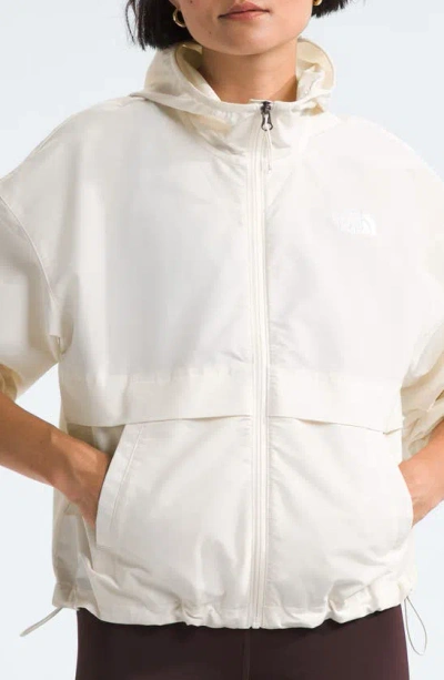 The North Face Tnf™ Easy Wind Full Zip Jacket In White Dune
