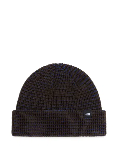 The North Face Tnf™ Fisherman Logo-patch Beanie Hat In Black