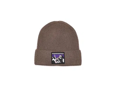 The North Face Tnf Logo Box Cuffed Beanie Caps Smokey Brown/expedition Proven Patch, Polyester