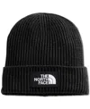 The North Face Tnf Logo Box Cuffed Beanie In Tnf Black