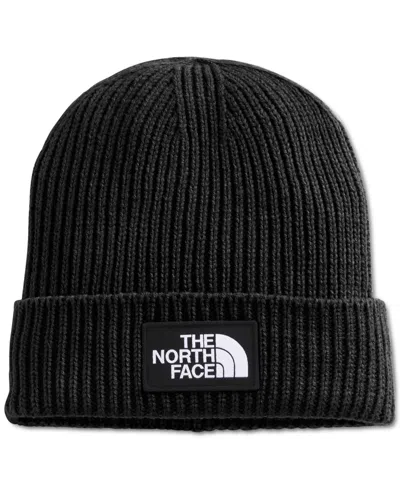 The North Face Tnf Logo Box Cuffed Beanie In Tnf Black