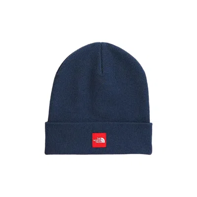 Pre-owned The North Face Tnf Red Box Beanie 'lunar Blue' | Men's Size Onesize