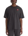 The North Face Mens Obsidian Redbox Logo-patch Cotton T-shirt Xl In Gray