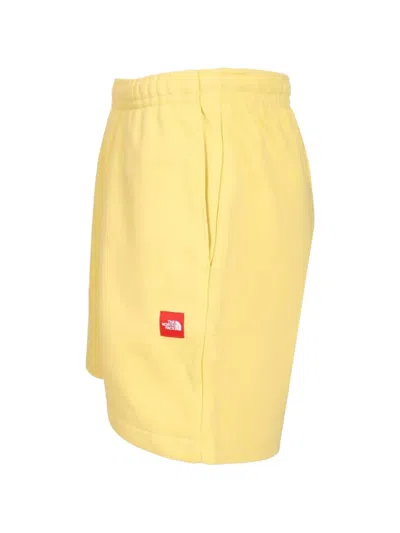 The North Face Tnf Red Box Shorts In Yellow