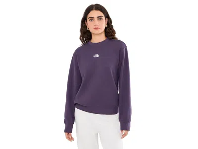 The North Face Tnftm Double Knit Crew Women's Sweatshirt Endless Dusk: Md, Cotton/polyester In Blue