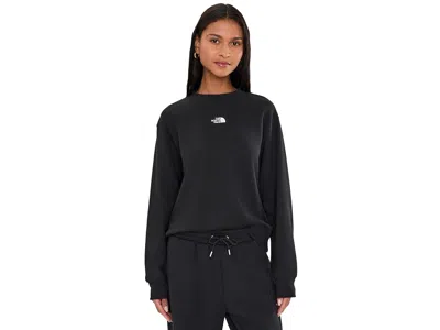 The North Face Tnftm Double Knit Crew Women's Sweatshirt Tnf Black: Lg, Cotton/polyester In Blue