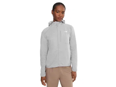 The North Face Tnftm Performance Fleece Full Zip Hoodie Women's Coat Tnf Pale/grey Heather: Md, Fleece/polyester In Blue